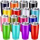 16 Pack Stainless Steel Tumblers Cup With Lid, 20 Oz Colored Stainless Steel Tumbl