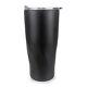 25pk 20oz Black Twist Style Stainless Vacuum Tumbler Cup With Cap