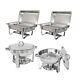 2 Pack 8 Quart & 2 Pack 5 Quart Chafing Dish Stainless Steel Tray Buffet Warmer