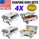 4pack Catering Stainless Steel Chafer Chafing Dish Sets 8qt Party Pack Full Size