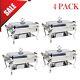 4 Pack Catering Classic Stainless Steel Chafer Chafing Dish Set 8 Qt Buffet Full