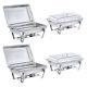4 Pack 13.7 Qt Stainless Steel Chafer Chafing Dish Sets Bain Marie Food Warmer