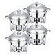 4 Pack 5.3 Qt Stainless Steel Chafer Chafing Dish Sets Bain Marie Food Warmer