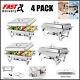 4 Pack 9.5qt Chafing Dish Food Warmer Stainless Steel Buffet Chafer Foldable Leg