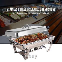 4 Pack 9.5 QT Stainless Steel Chafer Chafing Dish Sets Catering Food Warmer US