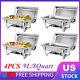 4 Pack Catering Stainless Steel Chafing Dish Sets 13.7qt Full Size Buffet Warmer