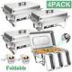 4 Pack Stainless Steel Chafer Chafing Dish Sets Catering Food Warmer 8 Qt 3 Pans