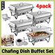 4 Pack Stainless Steel Chafer Chafing Dish Sets Catering Food Warmer 8 Qt New