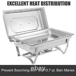 4 Pack Stainless Steel Chafer Chafing Dish Sets Catering Food Warmer 9.5 QT