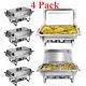 4 Pack Stainless Steel Chafing Dishes 8 Qt Buffet Warming Tray Chafer Catering