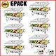 6 Pack 9.5 Qt Stainless Steel Chafer Chafing Dish Sets Catering Food Warmer