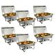 6 Pack Catering Stainless Steel Buffet Chafer Chafing Dish Sets 8 Qt Full Size