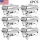 6 Pack Catering Stainless Steel Chafing Dish Sets 9.5qt Full Size Buffet Warmer