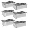 6 Pack Full Size Commercial Stainless Steel Steam Table Pans Hotel Food Prep Pan