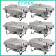 6 Pack Stainless Steel Chafer Chafing Dish Buffet Sets Catering Food Warmer 8 Qt