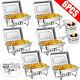 6 Pack Stainless Steel Chafer Chafing Dish Sets Catering Food Warmer New 9.5 Qt