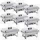 8 Pack 8qt Chafing Dish Food Warmer Stainless Steel Buffet Chafer Withfoldable Leg