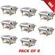 (8-pack) 8 Qt. Deluxe Full Size Gold Stainless Steel Buffet Chafer Chafing Dish