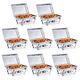 8 Pack 9.5 Qt Stainless Steel Chafer Chafing Dish Sets Bain Marie Food Warmer