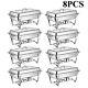 8 Pack Catering Stainless Steel Chafer Chafing Dish Sets 13.7qt Full Size Buffet