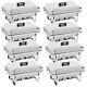 8 Pack Stainless Steel Chafing Dish Buffet Sets 8 Qt Capacity For Restaurant