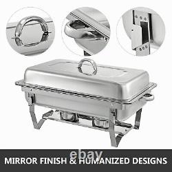 Catering 4 Pack Stainless Steel Chafer Chafing Dish Sets 8 QT Full Size Buffet