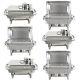 Catering 6 Pack Stainless Steel Chafer Chafing Dish Sets 8 Qt Full Size Buffet