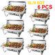 Catering 6 Pack Stainless Steel Chafer Chafing Dish Sets 9.5 Qt Full Size Buffet