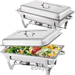 Catering 8 Pack Stainless Steel Chafer Chafing Dish Sets 8 QT Full Size Buffet