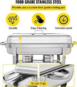 Catering 8 Pack Stainless Steel Chafer Chafing Dish Sets 8 QT Full Size Buffet