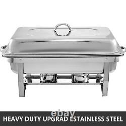 Chafing Dish Buffet Set 8 Pack 9.5QT Stainless Steel Chafer for Catering Lot