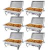 Chafing Dish Buffet Set Stainless Steel Food Warmer Chafer Complete Set, 8qt