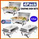 Stainless Steel Chafing Dish 6 Pack 9.5qt Full Size Buffet Chafe Pan Food Warmer