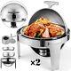 Vevor 2 Pack Catering Stainless Steel Chafer Chafing Dish Sets 6qt Round Buffet